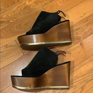 Givenchy platform mules with wooden heel